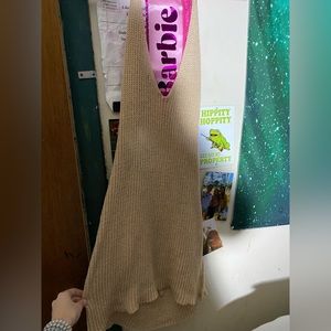 Tan knitted dress